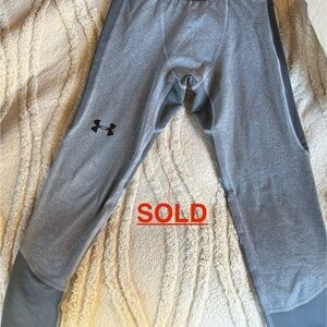 Under Armour Kids Gray Cold Gear Base Layer Size Youth Small